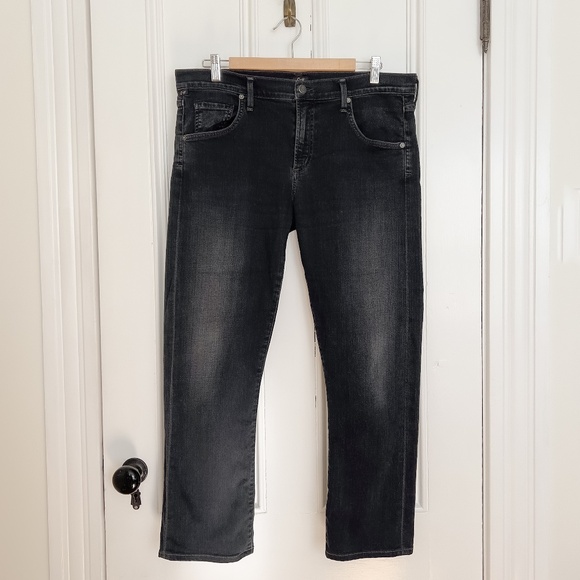 Citizens of Humanity Emerson Black Slim Mid-Rise Denim Jeans - 31 - Picture 1 of 12